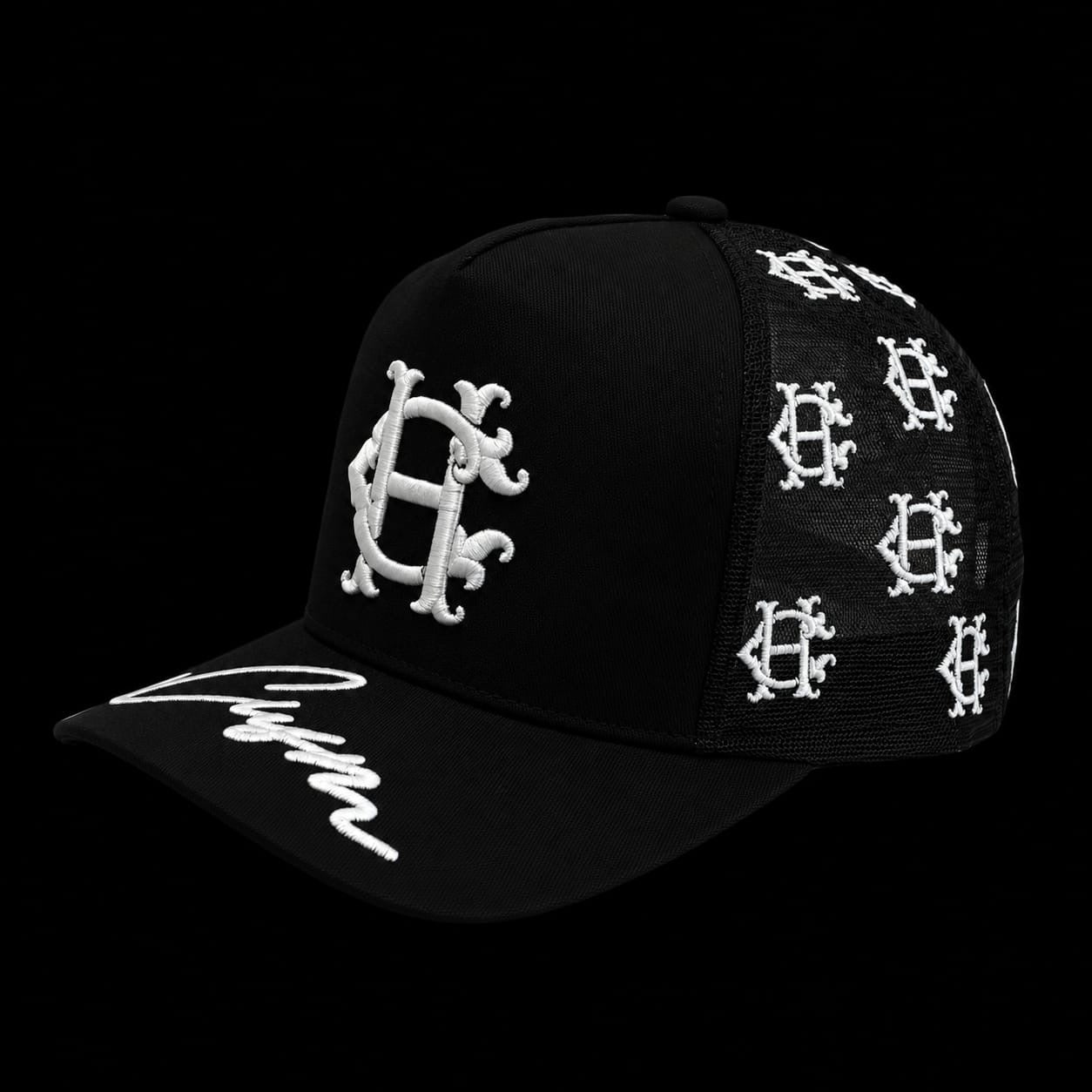 Black and White Mesh Cap CH