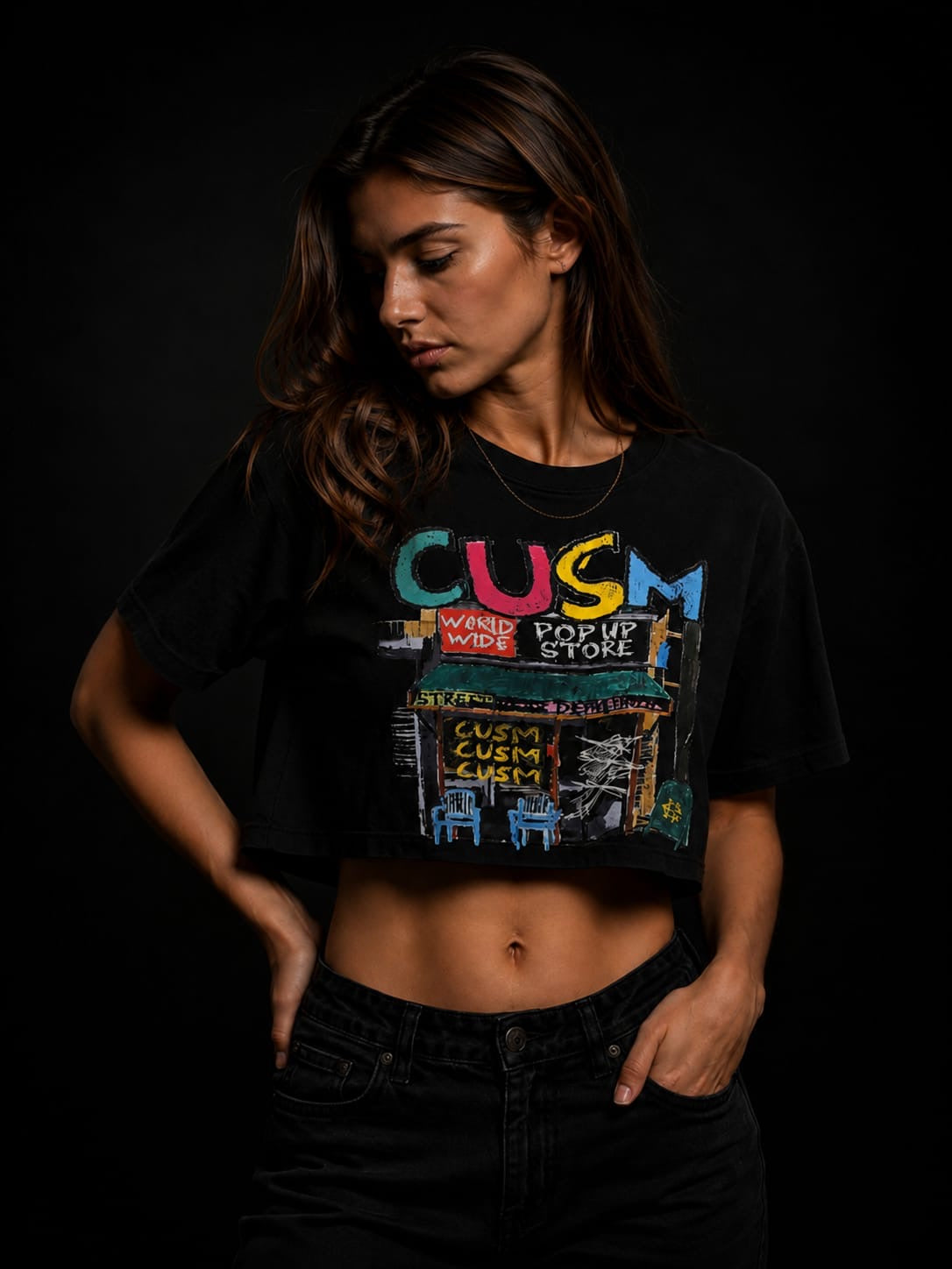 CH CROP TOP “Graffiti Chic’’